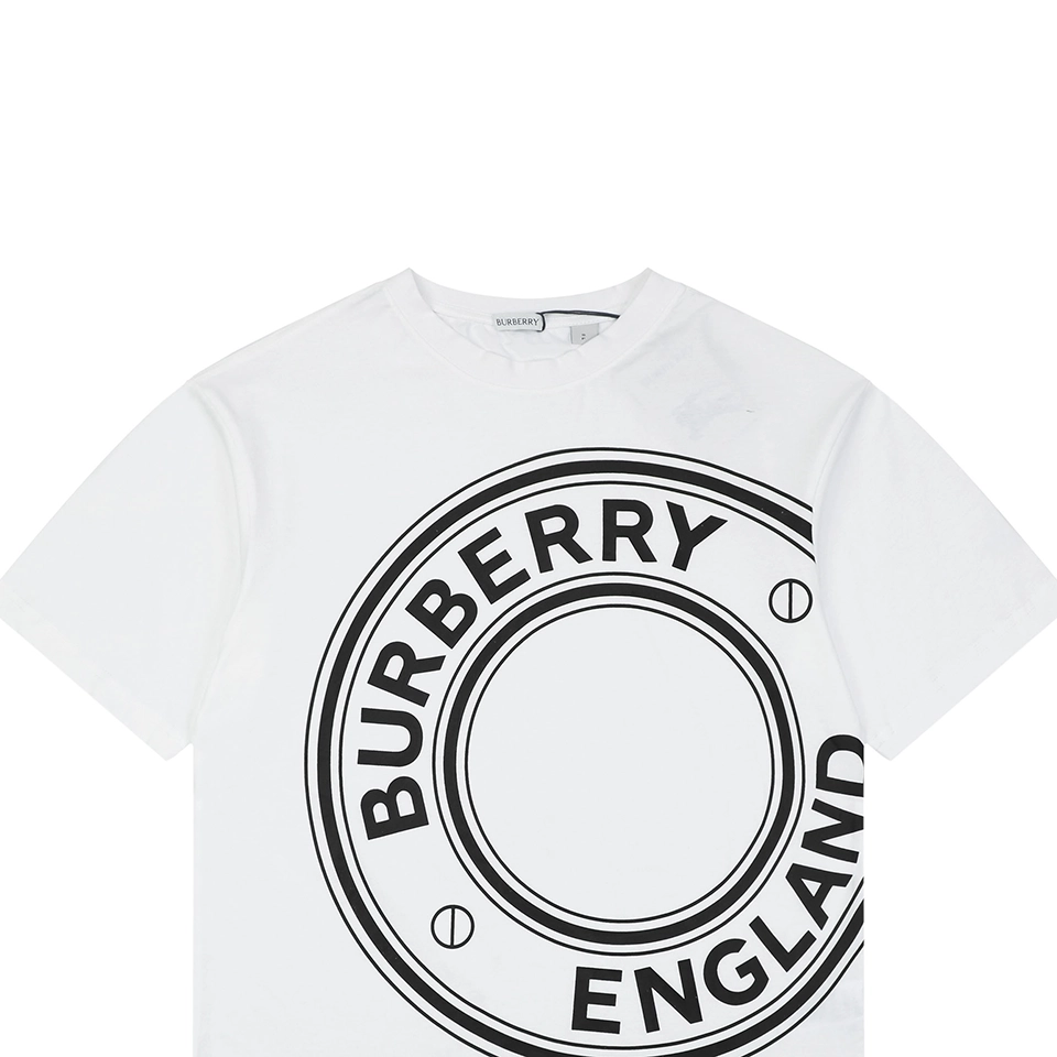 Burberry Oversized Circle Logo Print T-Shirt White