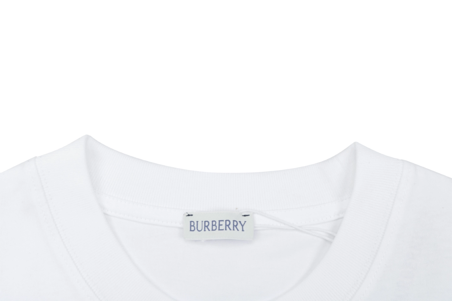 Burberry Pocket Stripe T-Shirt White Collar