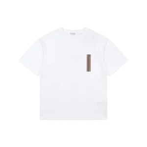 Burberry Pocket Stripe T-Shirt White Front view