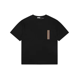 Burberry Pocket Stripe T-Shirt Black Front view