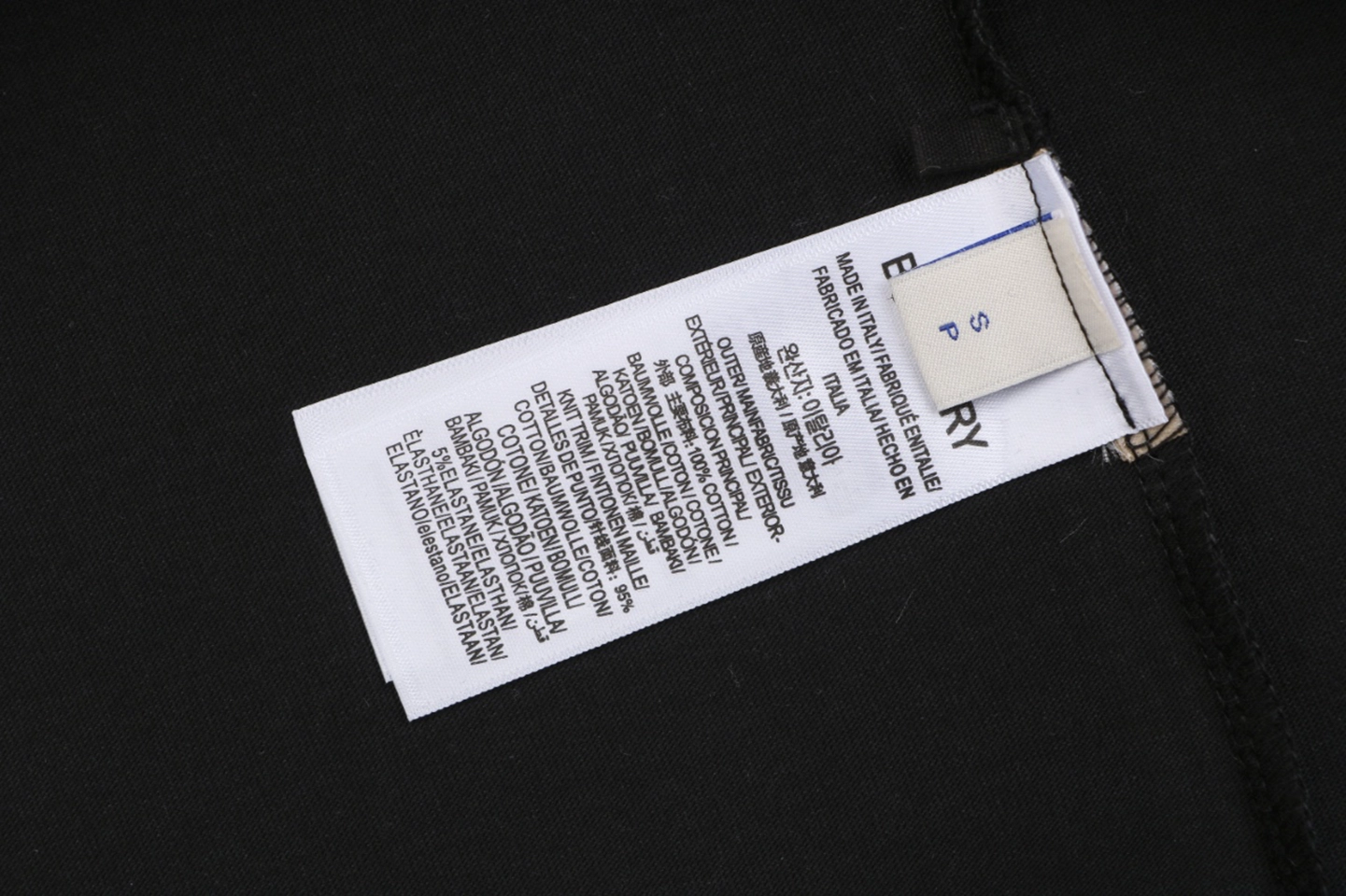 Burberry Pocket Stripe T-Shirt Black Wash label