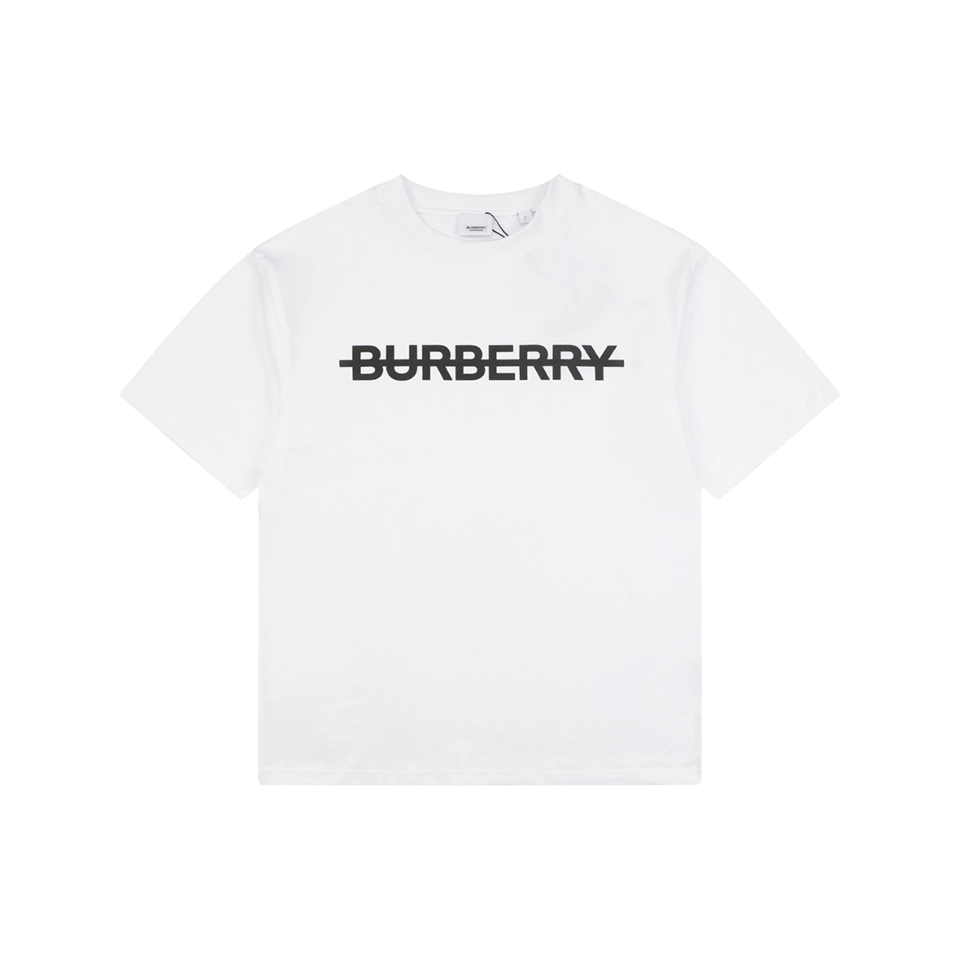 Burberry Strike Logo Print T-Shirt White Front view