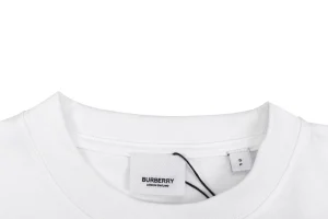 Burberry Strike Logo Print T-Shirt White Collar