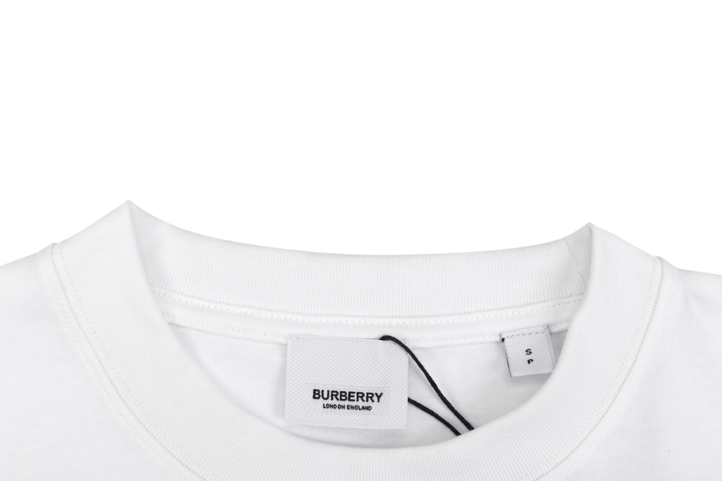 Burberry Strike Logo Print T-Shirt White Collar