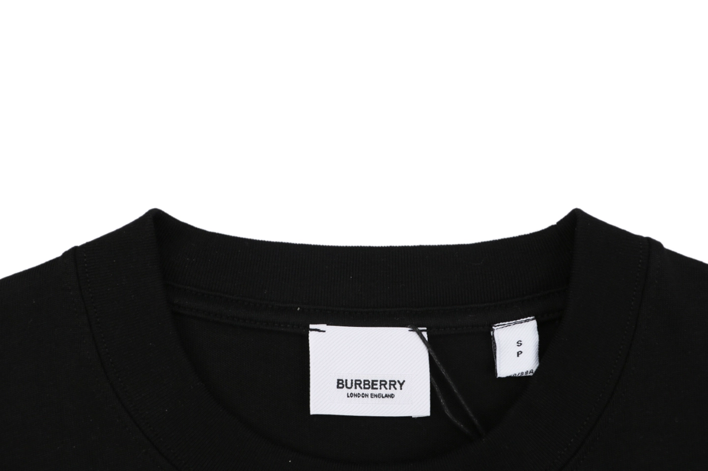 Burberry Strike Logo Print T-Shirt Black Collar
