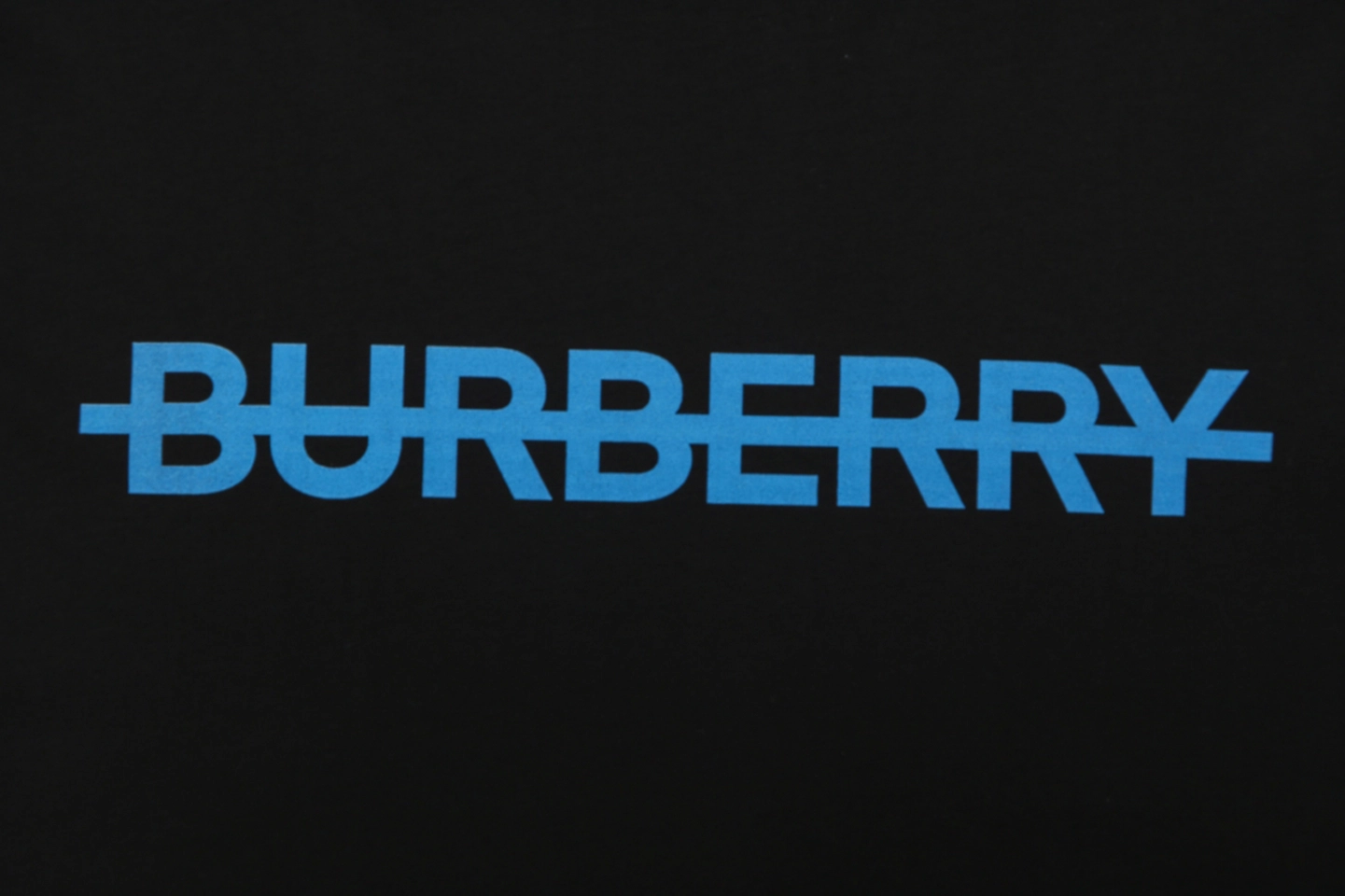 Burberry Strike Logo Print T-Shirt Black Front Print