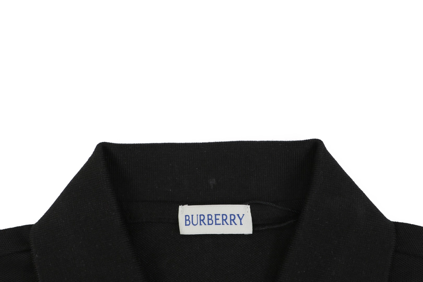Burberry Stripe Knight Embroidered Polo T-Shirt Black Collar
