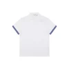 BBry Striped Cuff Equestrian Logo Polo T-Shirt (White/Black)