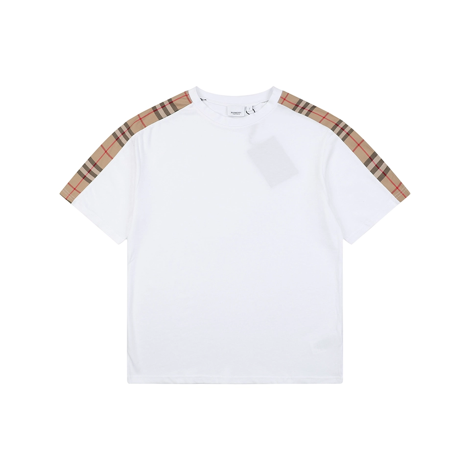 Burberry Vintage Check Shoulder Panel T-Shirt Front view