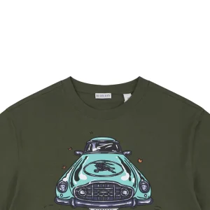 Burberry Vintage Classic Car Print T-Shirt Green