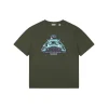 BBry Vintage Classic Car Print T-Shirt (Green/White)