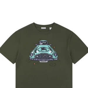 Burberry Vintage Classic Car Print T-Shirt Green