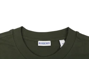 Burberry Vintage Classic Car Print T-Shirt Green Collar