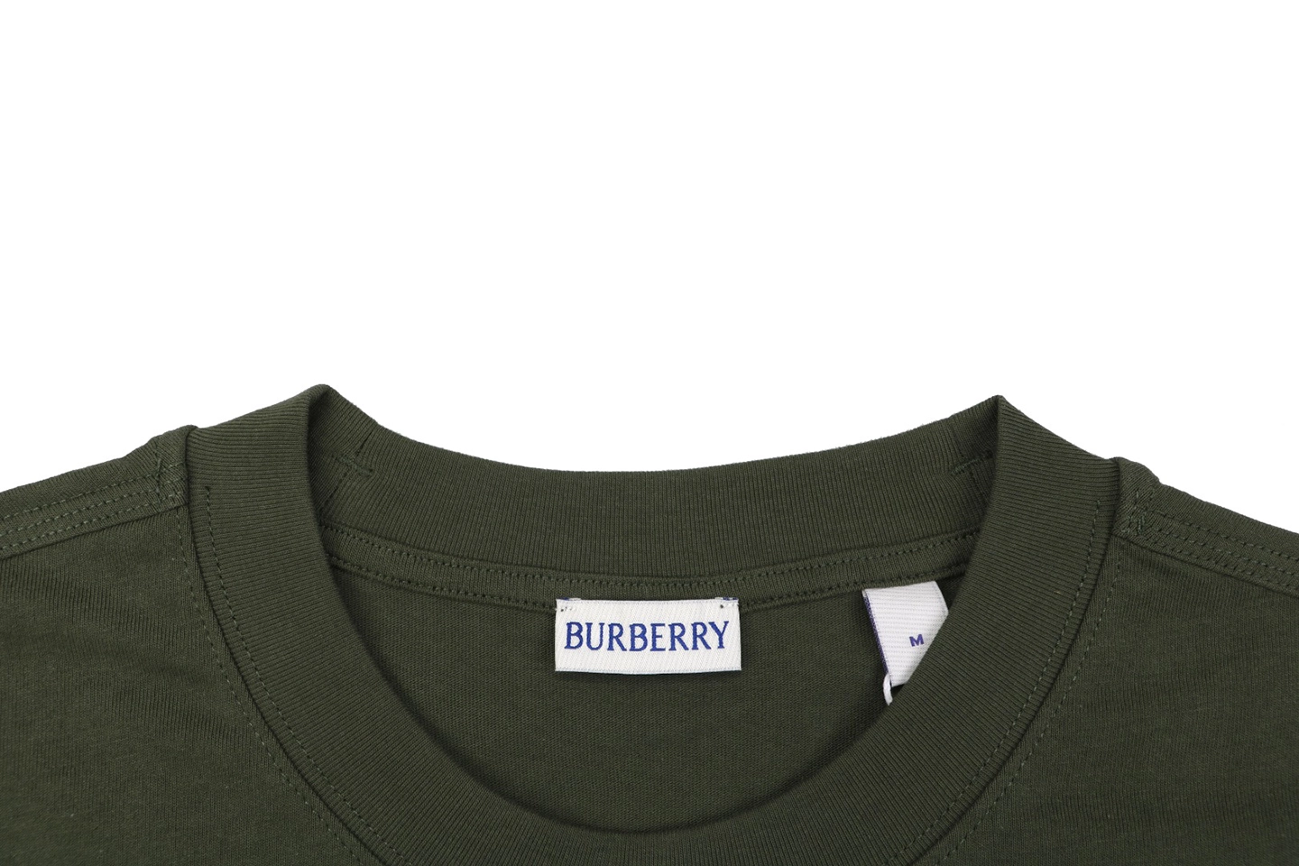 Burberry Vintage Classic Car Print T-Shirt Green Collar