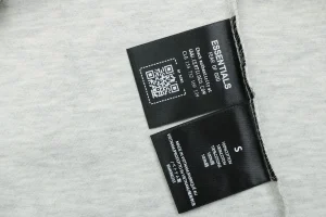 Fear of God Essentials Script Logo T-Shirt Grey Wash label