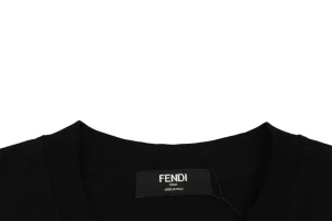 Fendi Color FF Pocket Graphic T-Shirt Black Collar