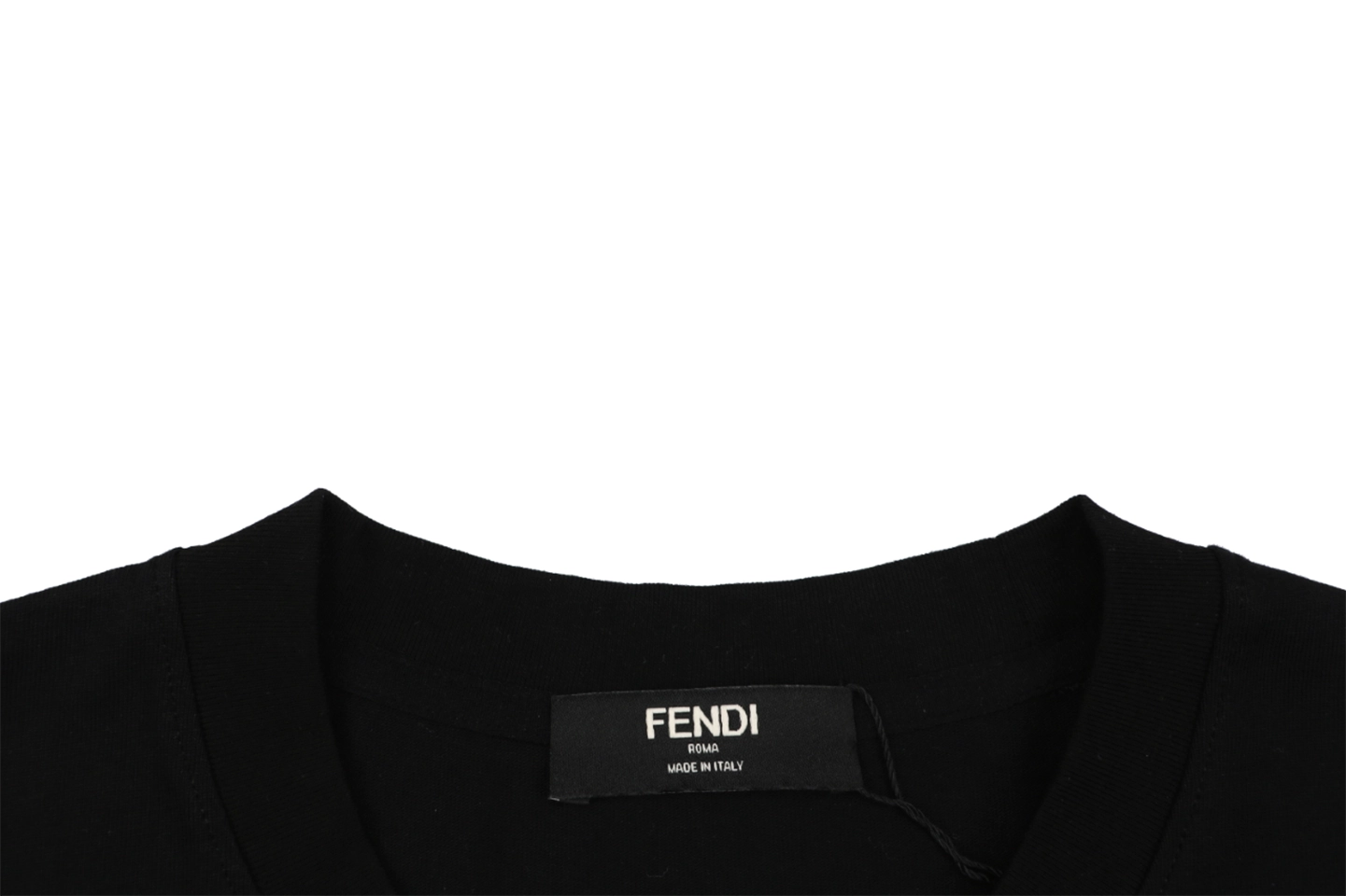 Fendi Color FF Pocket Graphic T-Shirt Black Collar