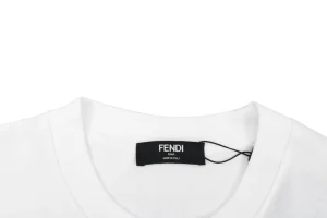 Fendi Color FF Pocket Graphic T-Shirt White Collar