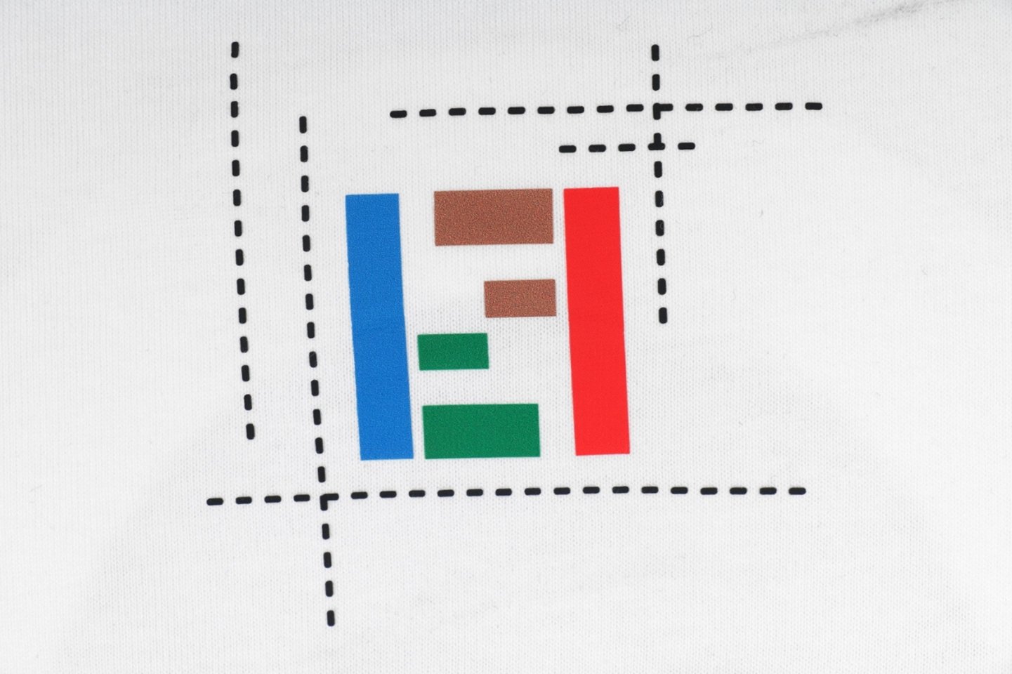 Fendi Color FF Pocket Graphic T-Shirt White Back Print