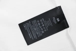 Fendi Color FF Pocket Graphic T-Shirt White Wash label