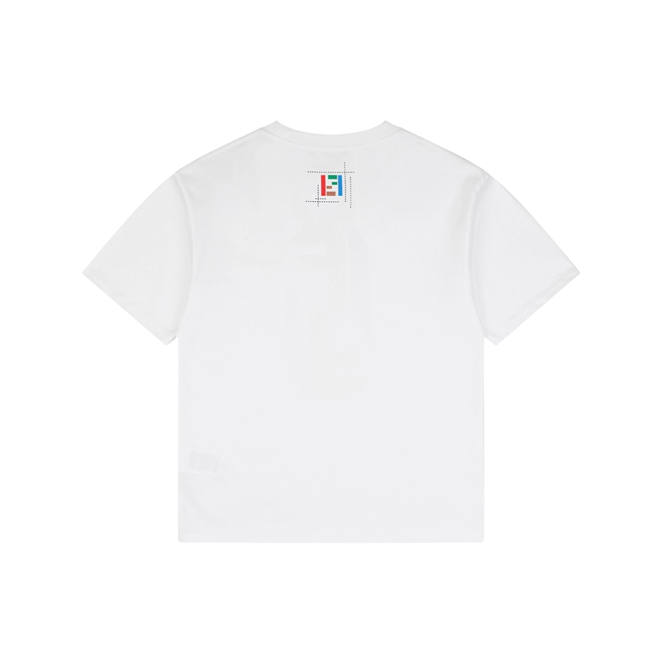 Fendi Color FF Pocket Graphic T-Shirt White Back view
