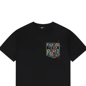 Fendi Color FF Pocket Graphic T-Shirt Black