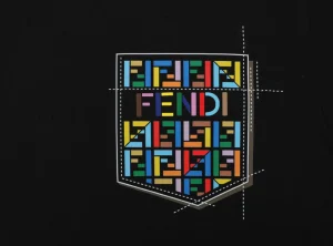 Fendi Color FF Pocket Graphic T-Shirt Black Pocket