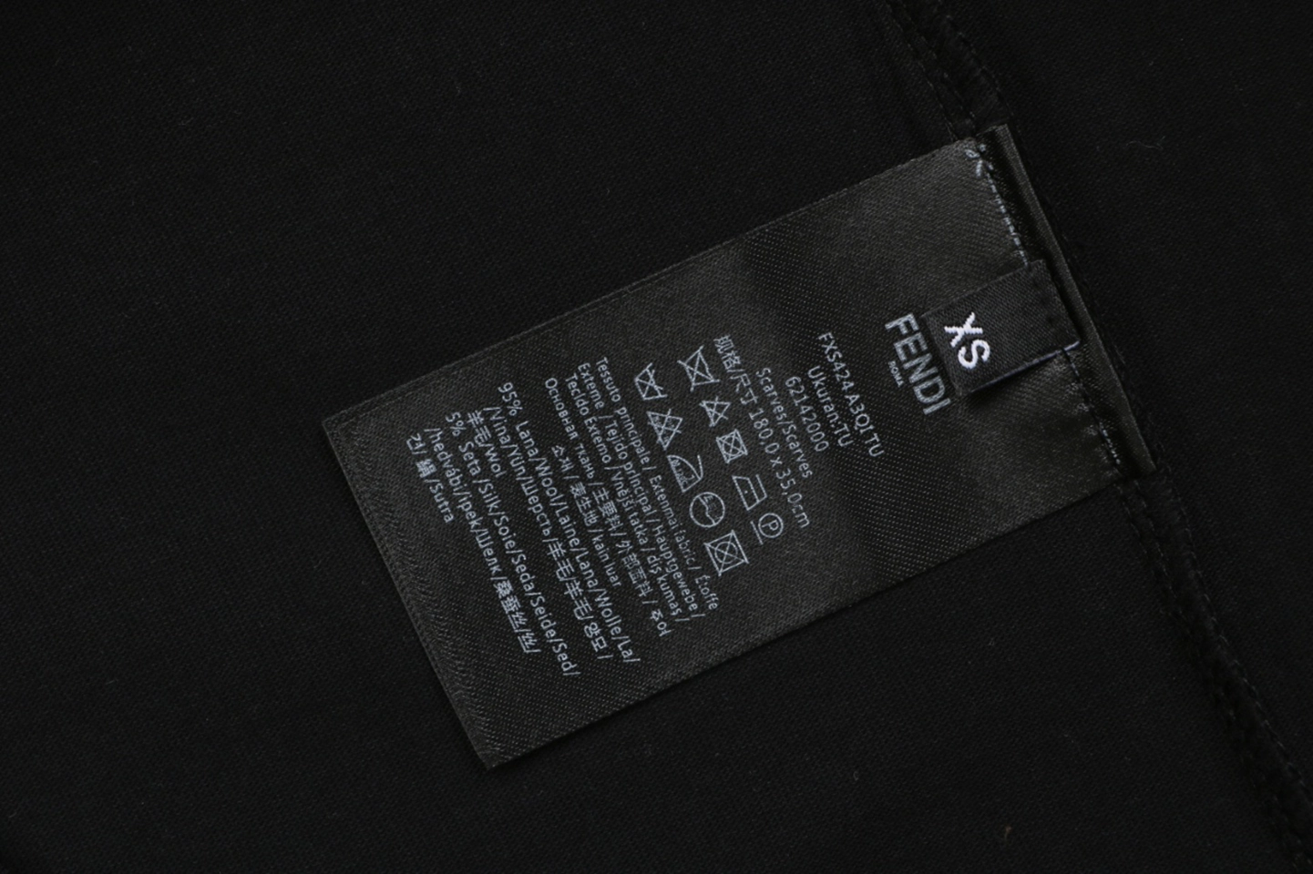 Fendi Color FF Pocket Graphic T-Shirt Black Wash label