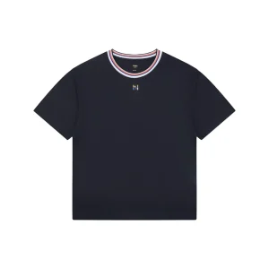Fendi Contrast Collar FF Embroidered T-Shirt Front view