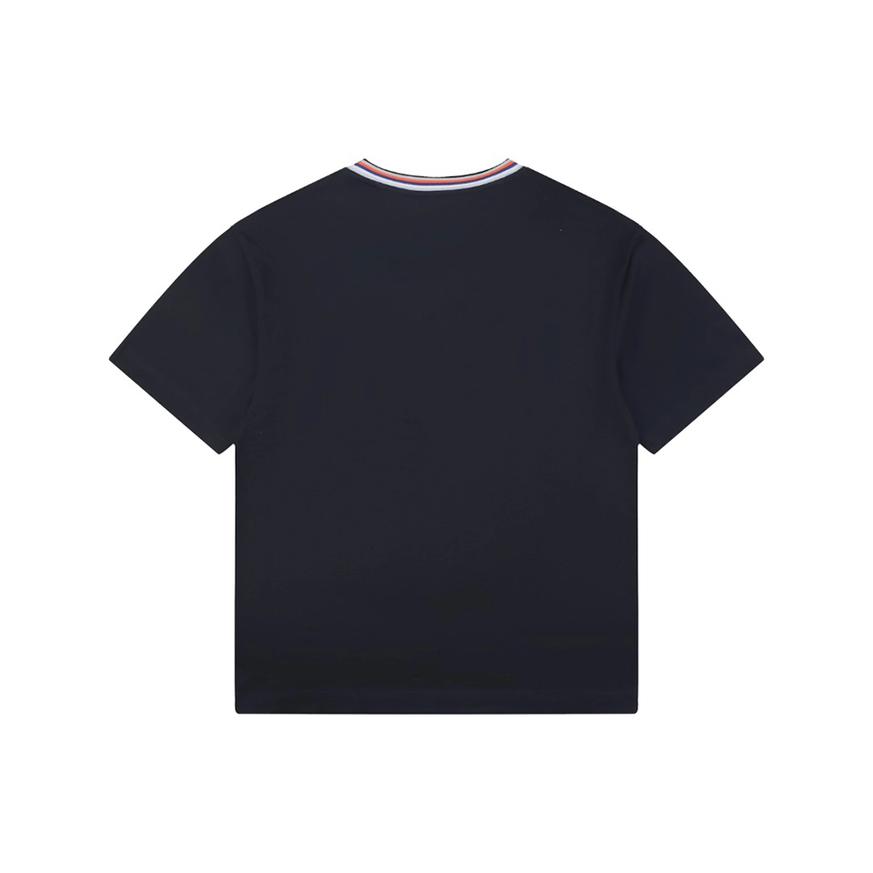 Fendi Contrast Collar FF Embroidered T-Shirt Back view