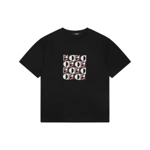 Fendi FF Matrix Embroidered T-Shirt Black Front view