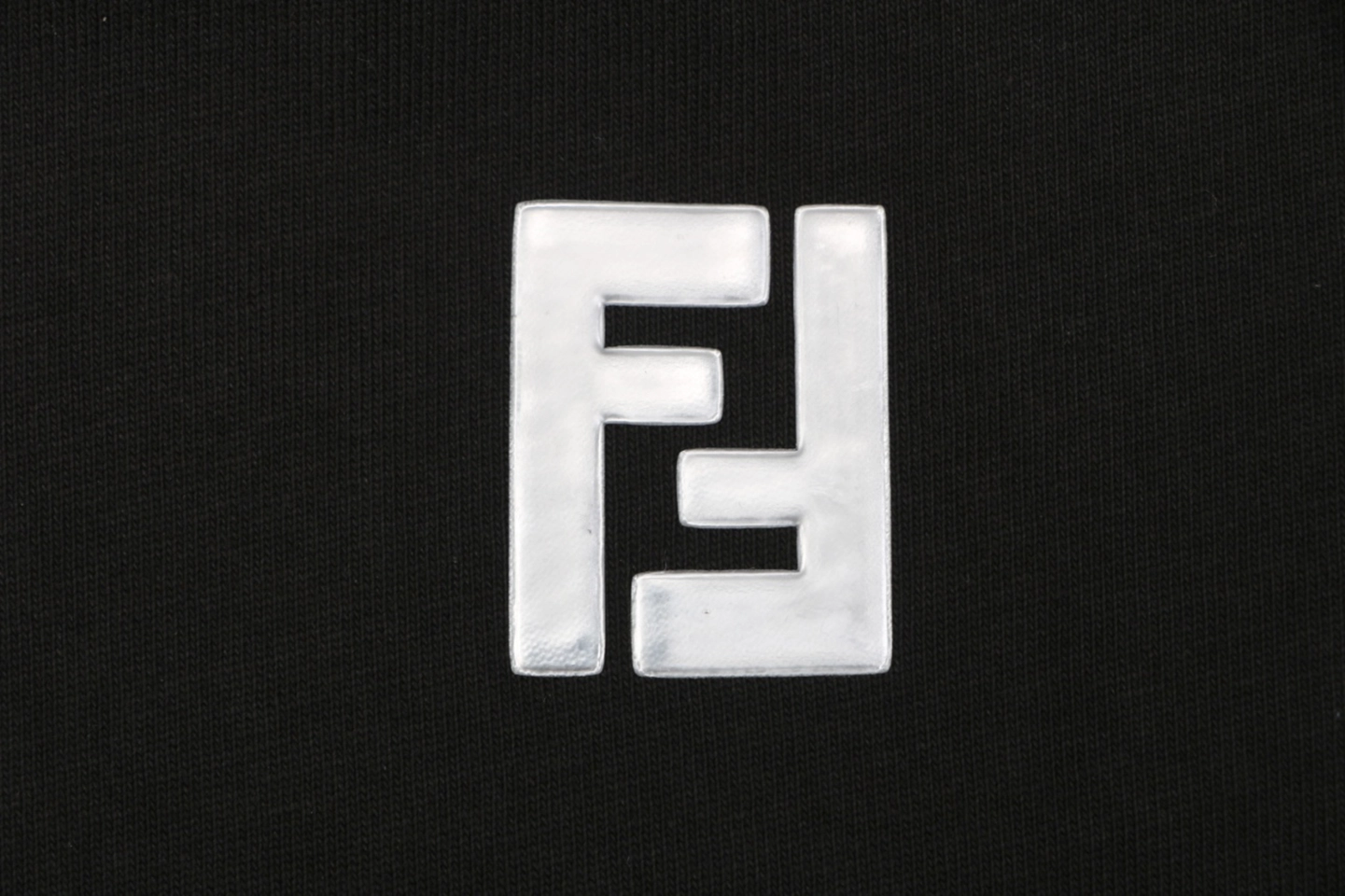 Fendi FF Matrix Embroidered T-Shirt Black Brand