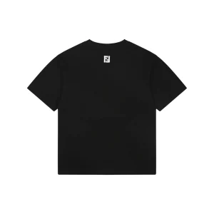 Fendi FF Matrix Embroidered T-Shirt Black Back view