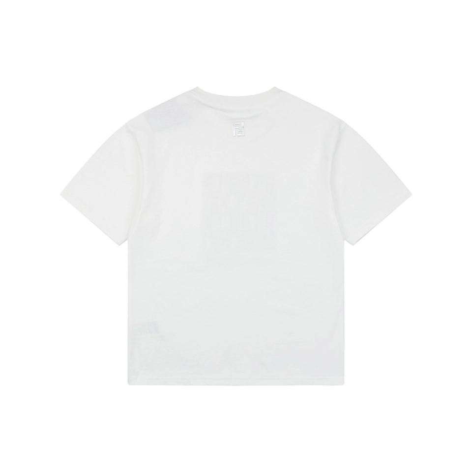 Fendi FF Matrix Embroidered T-Shirt White Back view