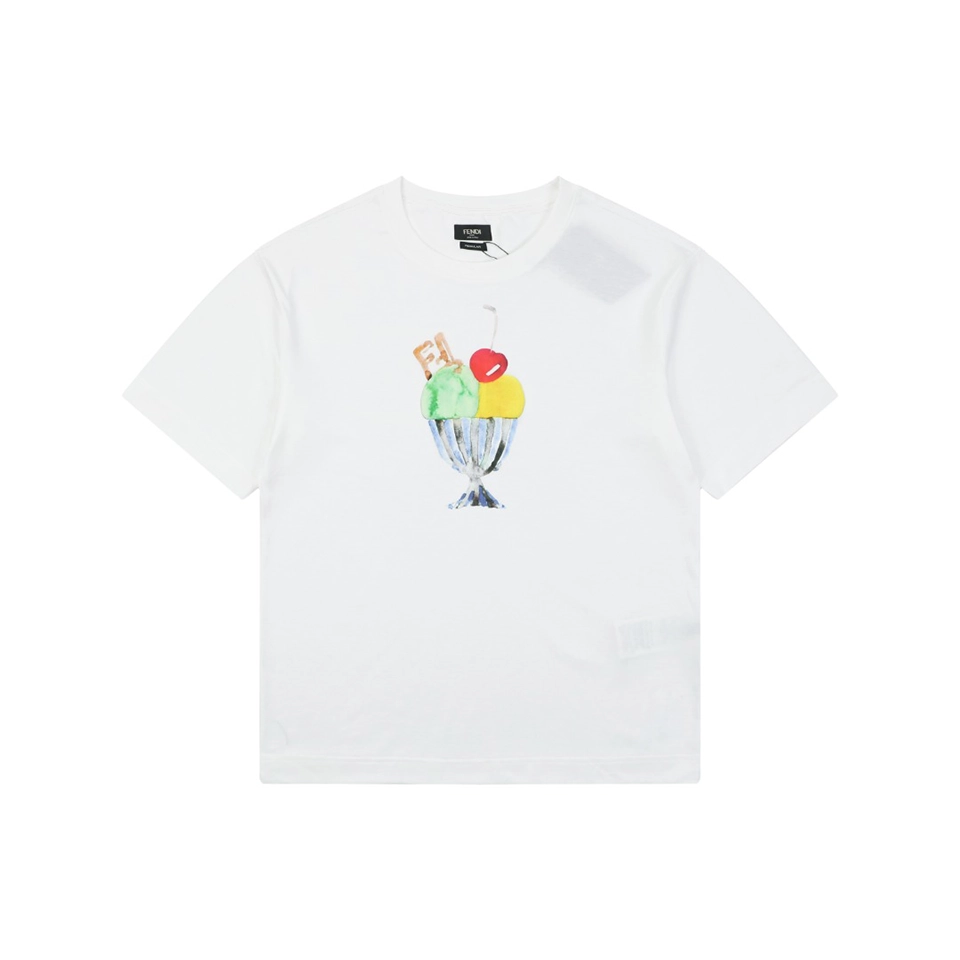 Fendi Ice Cream Graphic T-Shirt Front view
