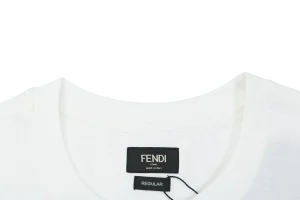 Fendi Ice Cream Graphic T-Shirt Collar