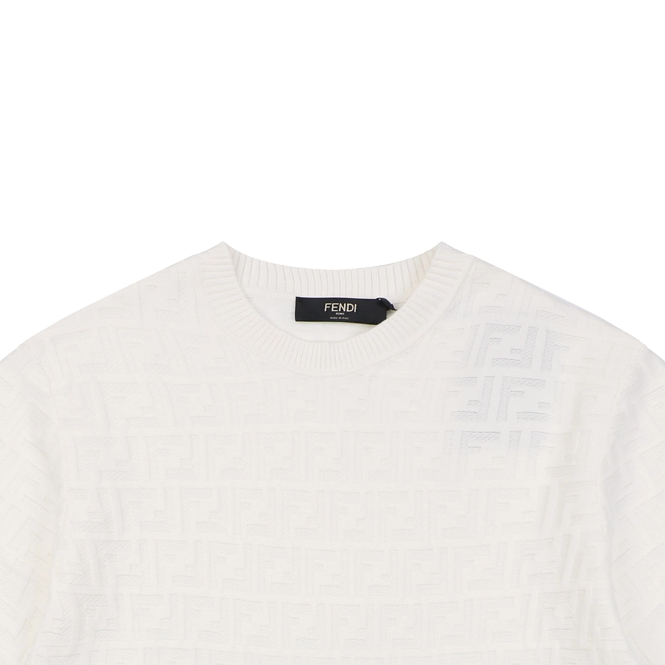 Fendi Tonal FF Monogram Knit T-Shirt