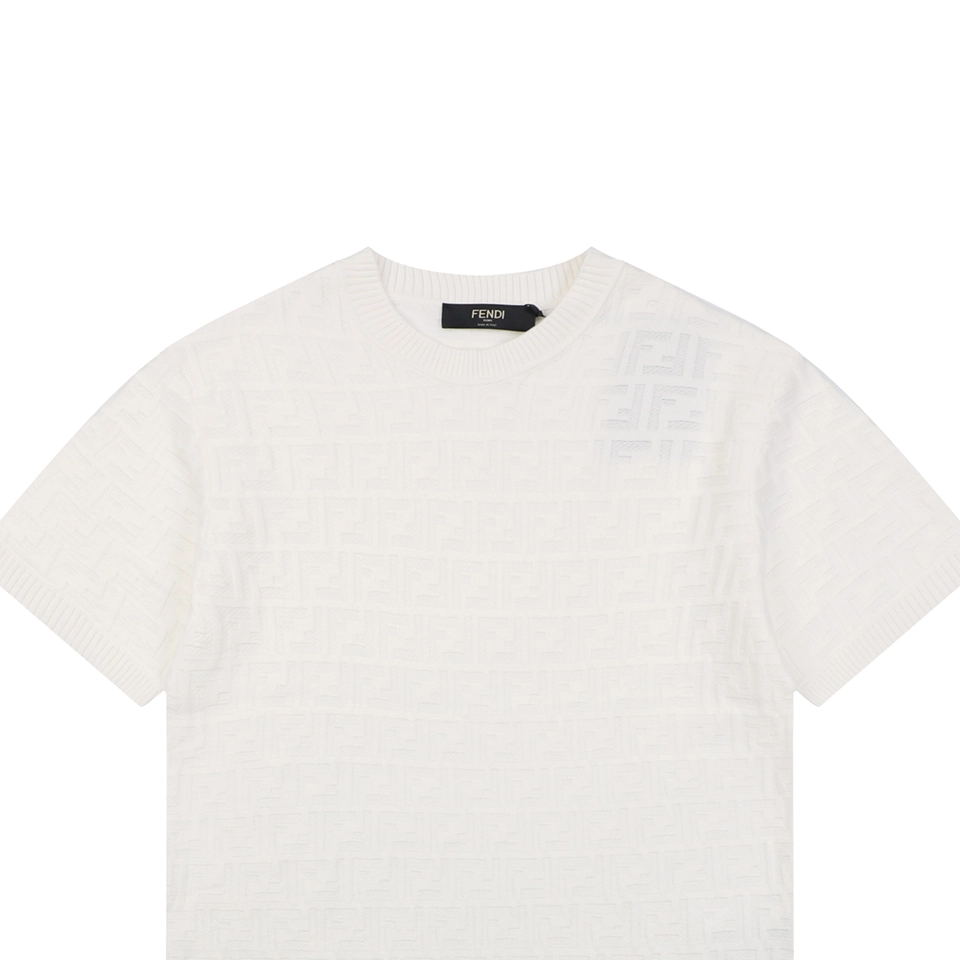 Fendi Tonal FF Monogram Knit T-Shirt