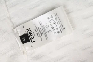 Fendi Tonal FF Monogram Knit T-Shirt Wash label