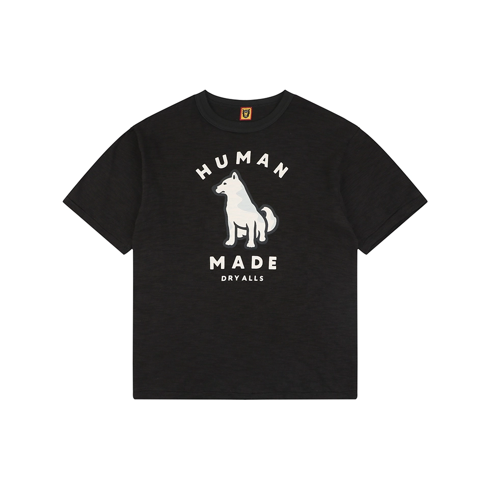 Human Made Seoul Exclusive Shiba Inu Graphic T-Shirt Black Front view