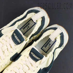 Jacquemus x Nike Moon Shoe SP “Alabaster” tongue and insole detail featuring visible Jacquemus collaborative branding