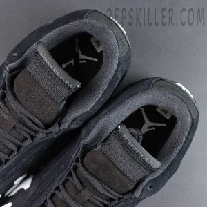 Jordan 14 Retro “Black White” collar and interior detail featuring a padded lining and breathable tongue for enhanced comfort