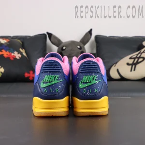 Jordan 3 Retro “Brazil” heel detail featuring green Nike Air branding with speckled paint accents