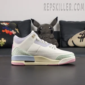 Jordan 3 Retro “Spring is In The Air” side profile featuring the classic Jordan 3 silhouette with fresh spring-inspired pastel tones