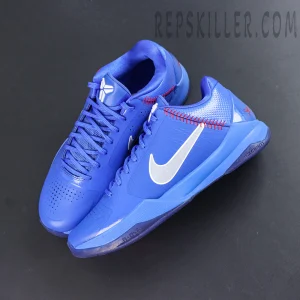 Nike Zoom Kobe 5 Protro “Dodgers” top-down view highlighting the streamlined upper construction and Kobe logo detailing