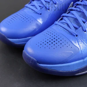 Nike Zoom Kobe 5 Protro “Dodgers” toe box detail featuring perforated ventilation and textured midsole construction for performance styling