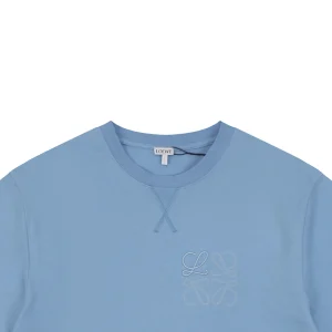 Loewe Anagram Shadow Embroidery T-Shirt Blue