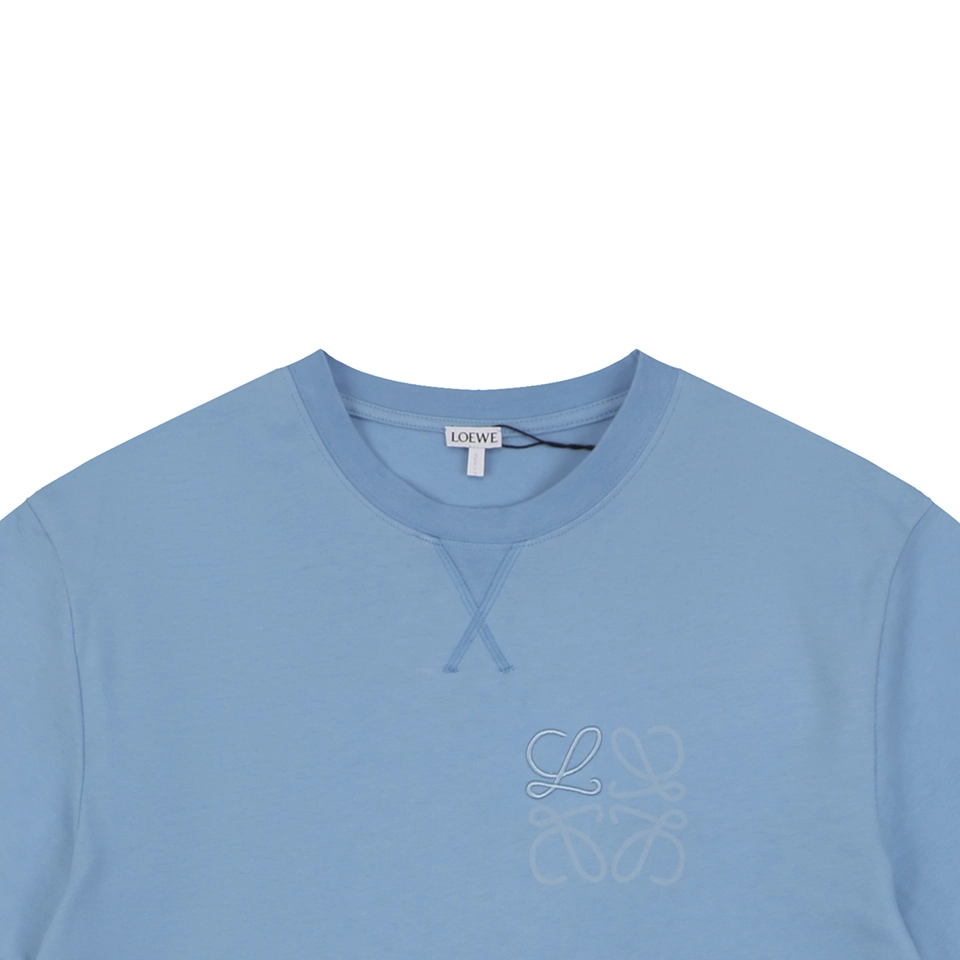 Loewe Anagram Shadow Embroidery T-Shirt Blue