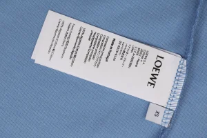 Loewe Anagram Shadow Embroidery T-Shirt Blue Wash label