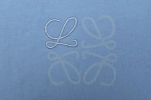 Loewe Anagram Shadow Embroidery T-Shirt Blue Brand
